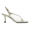 Sandales maxdutti french fashion dames chaussures femmes simples sincère bandage en cuir talon décontracté haut
