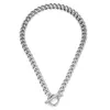 Chains Stainless steel OT Toggle Clasp Thick Link Chain Necklace For Men Women Hip Hop Chunky Choker Necklace Male Jewelry Gift d240509