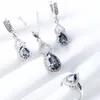 Set di gioielli arcobaleno naturali 925 Orecchini da sposa con pietre in argento sterling per anelli di collana del bracciale da donna SET BASSO 220818 2949