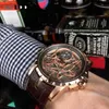 Дизайнерские роскошные часы для мужского механического автоматического автоматического резинового ремешка Roge Dubui Excalibur Case 46 мм резинового ремня Pirelli с двойным полетом w