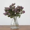 Fleurs décoratives Vintage Rose Bouquet artificiel Décoration de mariage rétro Arrangement de faux arrangement Access