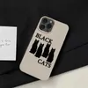 Cell Phone Cases Cute Black White Cats Fashion Phone Case For iPhone 11 13 14 Pro Max 12 Mini XR XS Max X 7 8 Plus Couple Shockproof Back Cover J240509