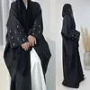 Ethnische Kleidung Abaya 2024 Dubai Stickerei elegante Strickjacke Robe Muslim Mode Frauen Kleid Luxus Büro Dame lässig