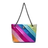 Бесплатная доставка дизайнерская сумка Cross Body Curt Geiger Сердечные сумки роскошная сумочка торговые покупки Rainbow кожа женщина плечо брумбаг бембус