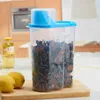 Storage Bottles Plastic Kitchen Rice Cereal Bean Dry Food Dispenser Container Lid Sealed Box Jar Practical