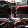 Pegatizas de automóvil para Hyundai Sonata 8 2011-2014 Manija de la puerta del panel de control central Interior calcomanías de fibra de carbono 5d de estilo 287 DHCFJ