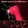 Andra hälsoskönhetsartiklar Rose Massage Stick Vibrator Female Masturbator Labia och bröststimulerande flytande kristall Display Vuxen Q240508