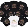 T-shirts pour hommes T-shirt princesse T-shirt maman Frère frère Sœur Famille Rassemblement Ts Girls Birthday Party Tshirt Aesthetic Vêtements Black Top T240506