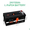電気自動車バッテリー24V 100AH LifePO4リチウムバッテリー電圧ディスプレイBMSボートゴルフカートフォークリフトソーラーダーク