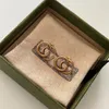 Brincos de carta clássicos Os pregos têm selos Retro 14K Brincos de ouro para mulheres Jóias de presente de aniversário de festa de casamento