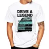 T-shirts voor heren Modale nieuwe zomer mannen Old Drive Classic Duitse E30 Retro korte mouw EUDM E36 M3 Witte jongen Casual Top T-shirt D240509