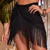 Femmes Ruffle Trim Sheer Beach Kirt Cover Up Up Wrap Bikini Bikini Wraps Swimswear Beldwear Girls