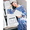 Robes de fête Spring and Summer Imprimer Suspender Jupe Top Tive Tive Dive Robe Seaside Holiday Elegant Temperament Woman Long