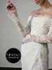 Designer Bateau lange mouwen kanten lichte trouwjurk bruiden luxe en buitengewone stijl buitenjurk witte jurk