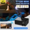Projetores YT100 Projector Mini portátil Beam de alta qualidade Projeto de acampamento ao ar livre Smartphone Mirror sem fio suporta home theater J240509