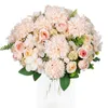 Decorative Flowers 1Pc Bulbous Chrysanthemum Rose Artificial For Christmas Wreath Wedding Bridal Bouquet Home S Diy Gift Decoration