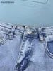 Novos trajes de bebê Summer Boys Jeans Conjunto Kids Designer Roupos Tamanho 100-150 cm Camiseta de mangas curtas e jeans azuis lavados 24 a maio