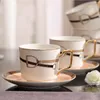 Fashion Classics Coffee Set European Style Home Modern Tea Set British Afternoon Tea Creative Decoration Single Cup en Saucer