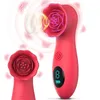 Andra hälsoskönhetsartiklar Rose Massage Stick Vibrator Female Masturbator Labia och bröststimulerande flytande kristall Display Vuxen Q240508