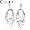 Orecchini a pennaglietta gioielli vintage per donne in argento colore oro tendenza moda alla moda pendientes oggetto goth originale fatto a mano