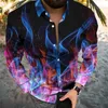 Herrklänningskjortor Fashion Doted Circle Color Change med elegant och trendig skjorta Top Designer Original Design 2024 Plus Size