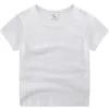 T-shirts de Peach Cotton Boys and Girls de mangas curtas Camiseta pré-escolar de verão Top Top-shirt Roupas de crianças e meninas camiseta 13 Colorsl240509