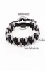 Fashion Gemstone Bracelet Natural 6 mm Labradorite Black Agate Perles à main