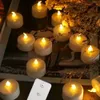 Flameless LED Electronic Candle mit Fernbedienung Leuchte Flackern flackernde Tee Lichter Halloween Weihnachtshemmung 240430