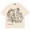 2024 Harajuku Cartoon Girl Katze Japanisch Kanji Grafik T-Shirt Streetwear Männer T-Shirt Sommer Kurzarm T-Shirt Tops T-Shirts Unisex 240509