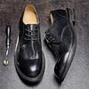 Casual Shoes Rich Man Must Get ! Handmade Soft Genuine Leather High-end Round Toe Derby Noble Gentleman British Retro Oxfords