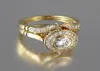 Anello nuziale femminile di lusso set cristallo vintage 18kt giallo in oro anello impilabile anelli di fidanzamento per le donne7263482
