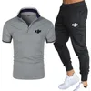 Herrspårsperioder Monogrammade Mens Tracksuit Polo Shirt + Pants Summer Tracksuit Jogging Pants Strt Wear Top Polo Shirtbusiness Menswear Y240508