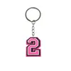 Keychains Lanyards Pink Number Keychain For Classroom Prizes Key Chain Party Favors Gift Birthday Christmas Keyring Suitable Schoolbag Otpu0