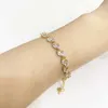 Bruiloft armbanden goud kleurblad kubieke zirkonia dames armbanden verstelbare armbanden DIY handgemaakte sieraden groothandel VL110