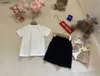 Beliebte Baby Tracksuits Summer Boys Set Kids Designer Kleidung Größe 100-150 cm kariertes Spielmuster gedrucktes T-Shirt und Shorts 24may