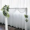 装飾的な花の花輪白い結婚式のアーチ背景花輪装飾ウェルカムカードレイアウトパーティーアーチフェイクフラワーロウ