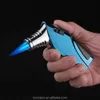 Jobon Lighter Men S Classic Triple Blue Flame Windproof Metal Direct Punch High Grade Cigar Lighter