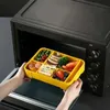 Borse per il pranzo borse per bambini e studenti scatole per il pranzo sigillate in compartimenti scatole per insalata di frutta funzionano bento box riscaldante a microonde