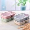 Lanches bags sacos de trigo palha box bento box de estilo japonês estudantes recipientes de 4 caixas para alimentos trabalhadores de microondas Trabalhadores