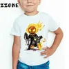 T-shirts Childrens Movie Ghost Knight Cartoon Geprint grappige T-shirt Baby en Girl Summer Short Sheeved Top Childrens Casual T-Shirt HKP5197L2405