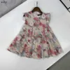 Klassiker Baby Rock Sommer Prinzessin Kleid Größe 90-140 cm Kinder Designer Kleidung Blumenmuster Druck Mädchen Partydress 24APRIL