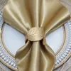 12Pcs Matte Gold Leaf Napkin Rings Leaves Holder for Thanksgiving Wedding Christmas Dinning Table Decoration HWL36 240430