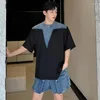 Traccetti da uomo Luzhen Denim Spiring Design alla moda Trendy Short Shorted camicie a due pezzi Set a due pezzi Street Korean Street Shorts Shorts LZ3444