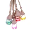 Hanging Ornament Colourful Glass Bottle Perfume Essential Oils Diffuser Car Hang Rope Pendant Empty Packing Bottles 8ML s