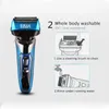 Razors Blades Kemei 8150 Wet Dry Charge à 3 vitesses Electric Haver Mens Facial 4-Blade System Q240508