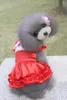 Hundkläder Satin Classic Princess Pet Dogs Summer Dress Puppy Clothing Girl For Small Medium Cat