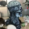 Maski imprezowe Halloweenowa kremowa czaszka maska ​​biochemiczna rola odgrywać horror krwawy lateksowy kostium hełmu rekwizyty Q240508