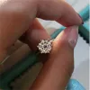 2024 Nouveau Solitaire 1CT Lab Lab Diamond Ring 100% réel 925 STERLING SILPELRIE ENGAGEMENT ANGAGE BALLES DE MEADUX POUR FEMMES DES FEUX BUDAL PART