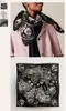 Top Luxury H Designer Black Scarf Brand Designers Warm Scarfs Women Shawl Silk Ladies Scarf Flora Floral Shawl Gesta