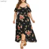 Basic Casual Kleider Groß 2024 Frauen Sommerkleid und große Strandurlaub sexy Camissol Blume Haut super groß böhmisch lässig Mini Kleid xw